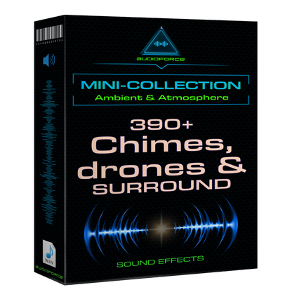 Mini-Coleção de Efeitos Sonoros: Chimes, Drones & Surround 390+