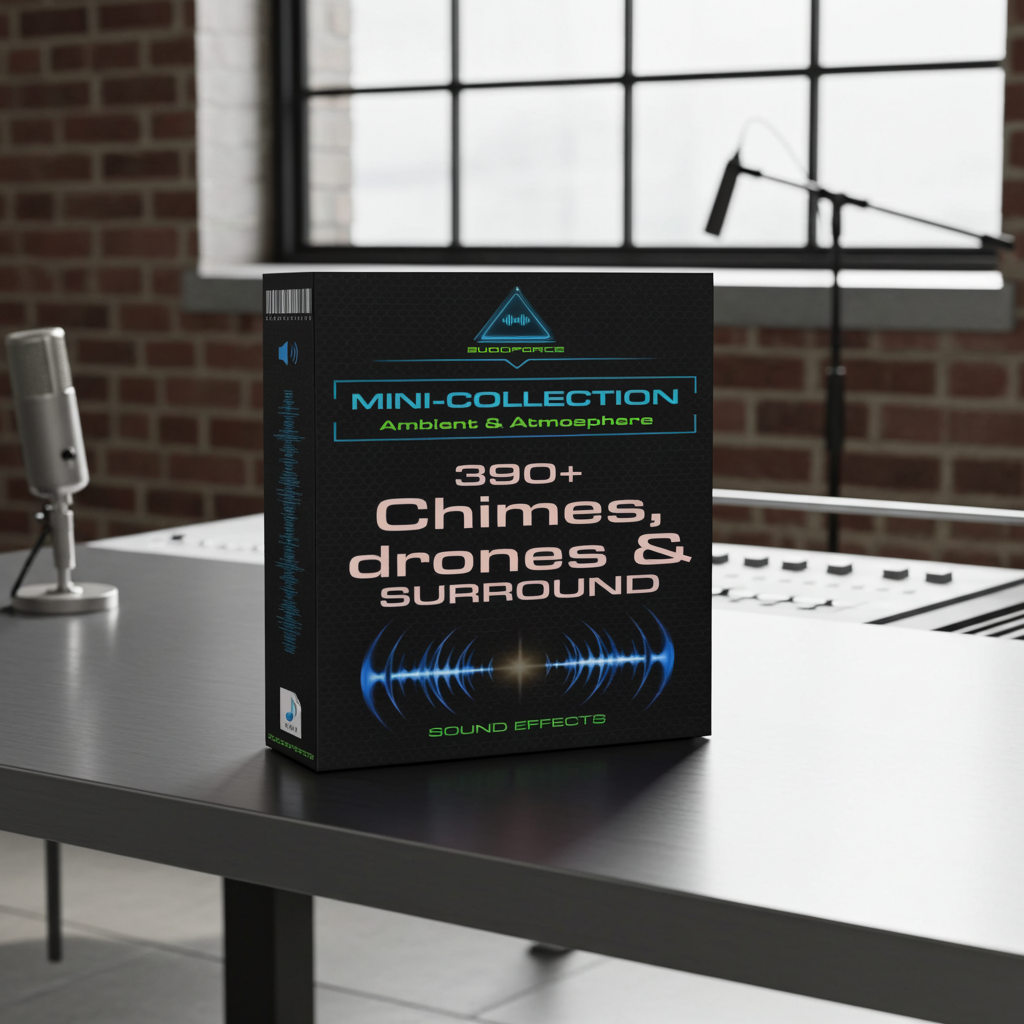 Mini-Coleção de Efeitos Sonoros: Chimes, Drones & Surround 390+